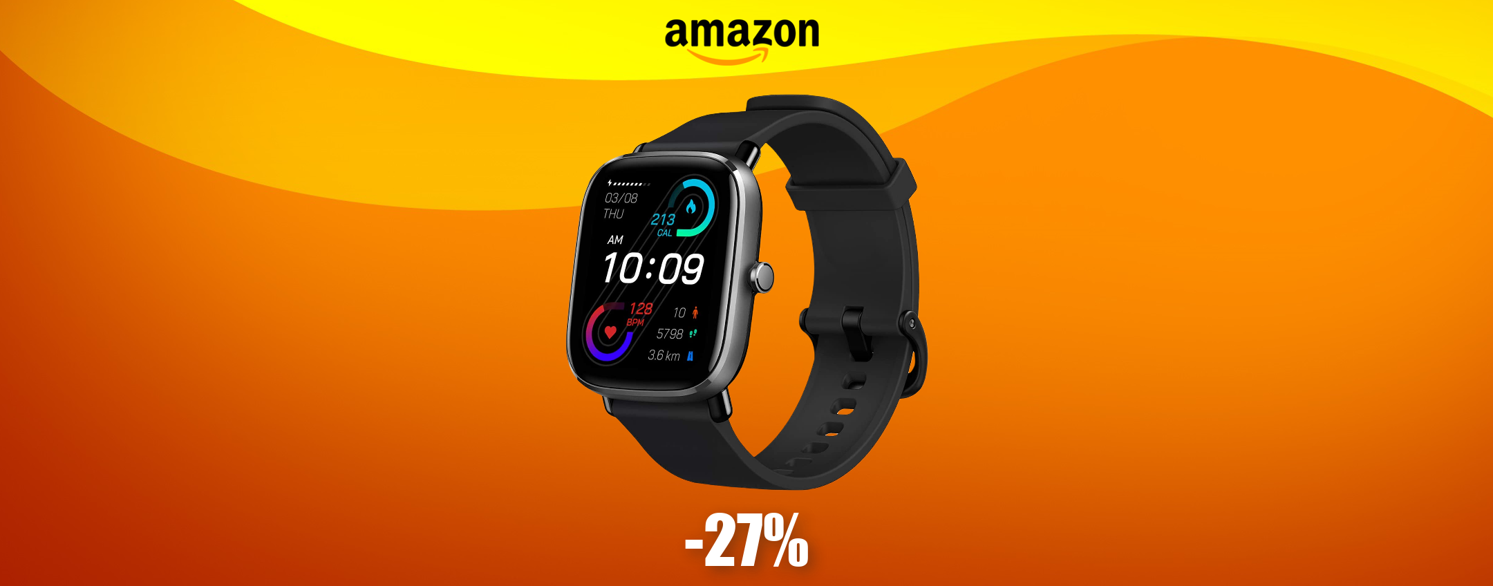 Smartwatch AMAZFIT con SUPER DISPLAY: ti dura 14 giorni (-30€)