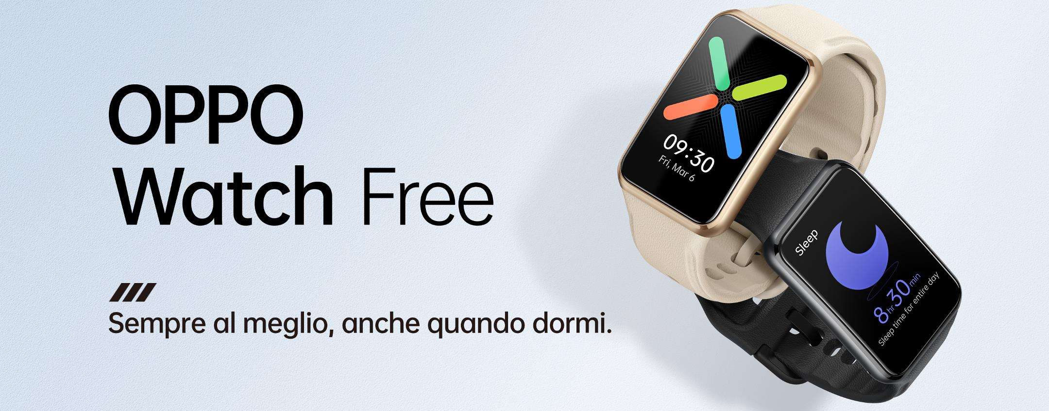 OPPO Watch Free disponibile ufficialmente anche in Italia