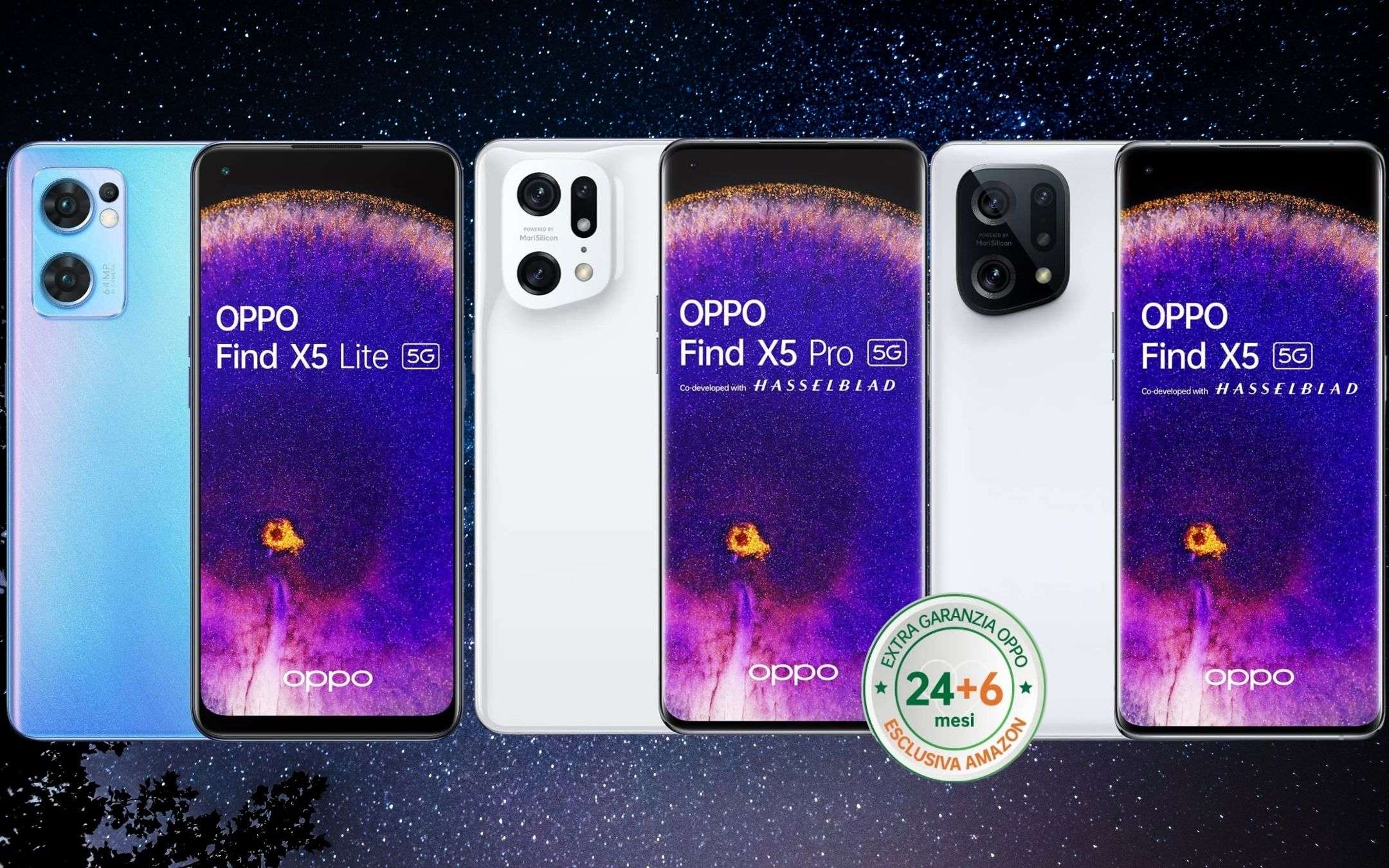 OPPO Find X5: tutta la serie è su Amazon con una marea di omaggi