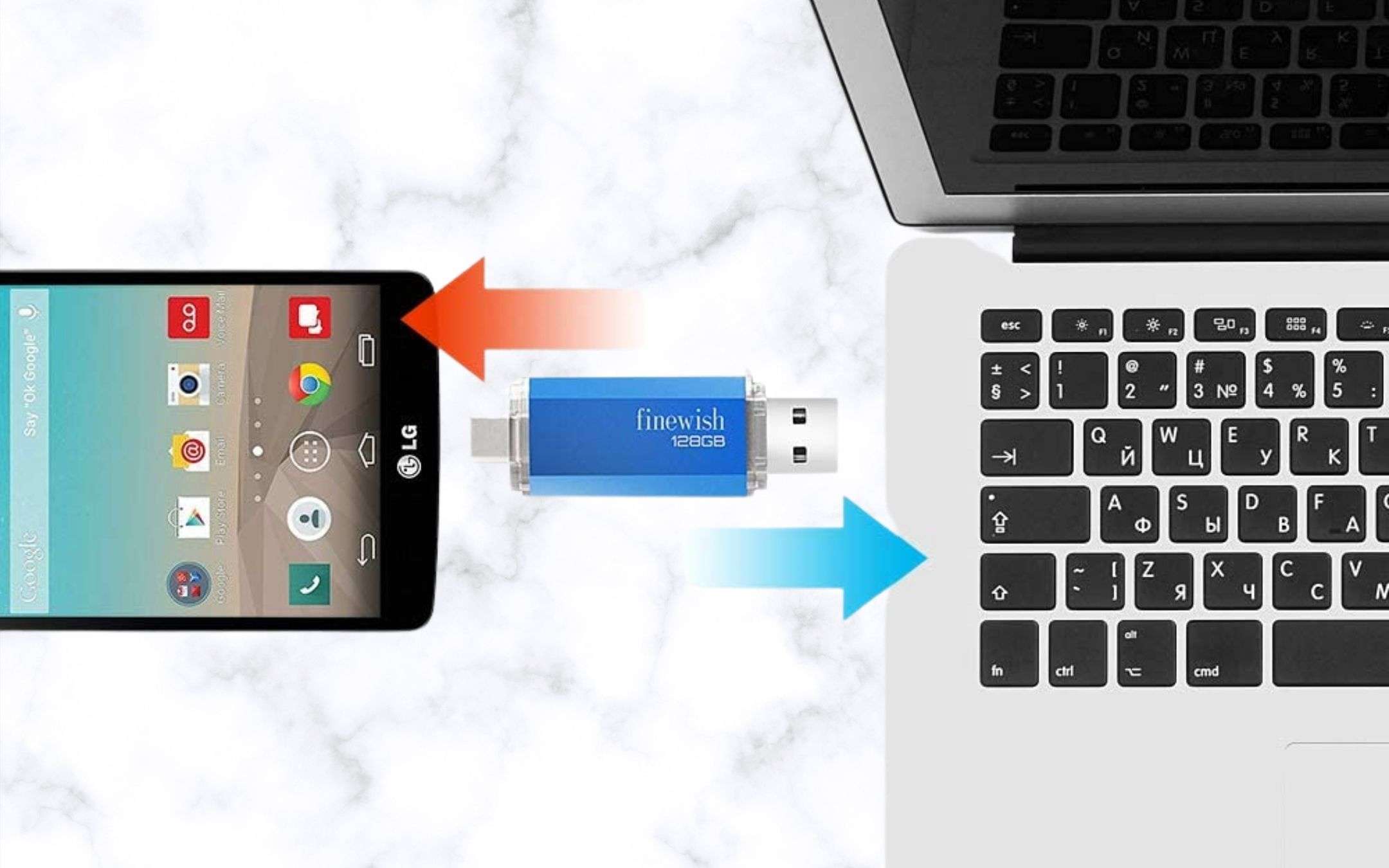 Chiavetta USB 128GB per smartphone e PC a 10€: OFFERTACCIA