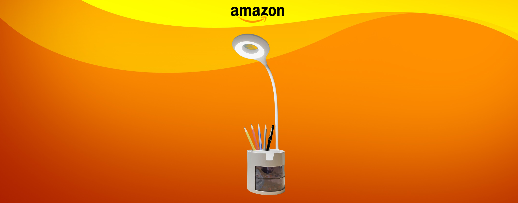 Lampada LED regolabile e con portapenne: una bellezza a soli 19€