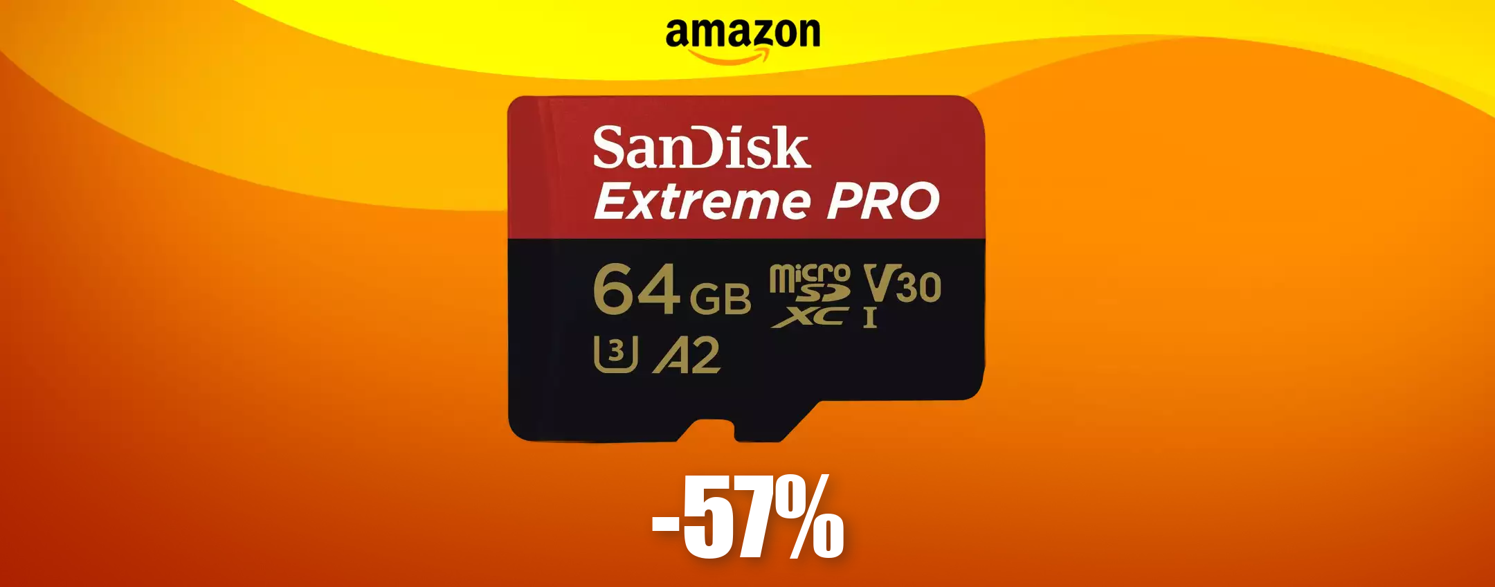 MicroSD SanDisk 64GB: un vero FULMINE, tua con appena 17€ (-57%)