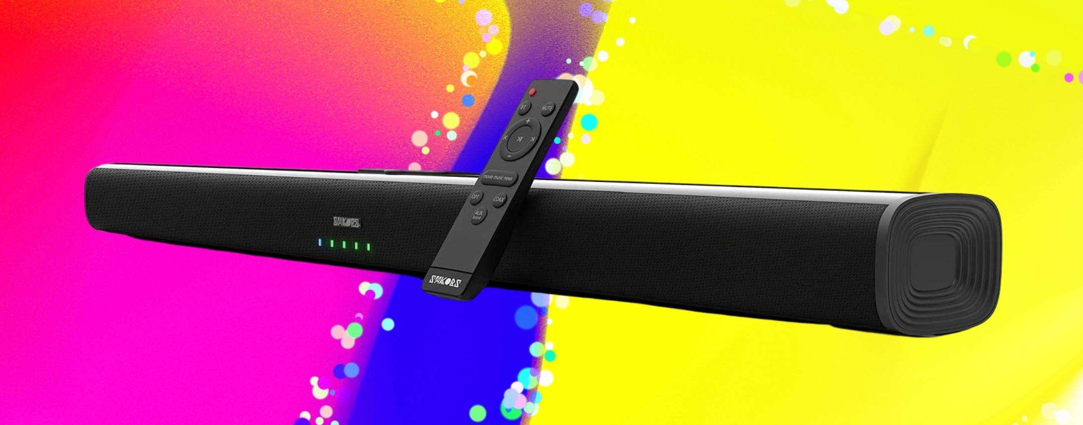 Soundbar 80W con subwoofer integrati a metà prezzo: solo 50€ adesso