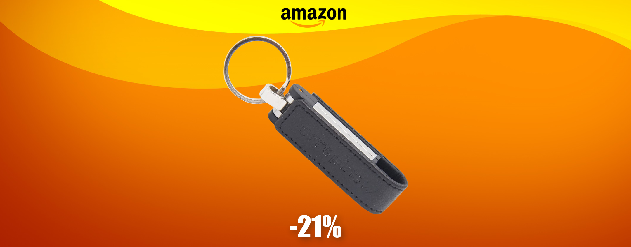 Penna USB 128GB con tanto di portachiavi: idea REGALO a soli 14€