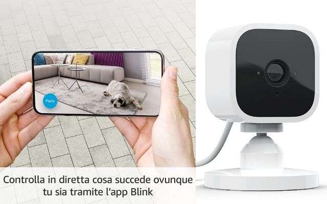 videocamera sicurezza blink mini offerta amazon