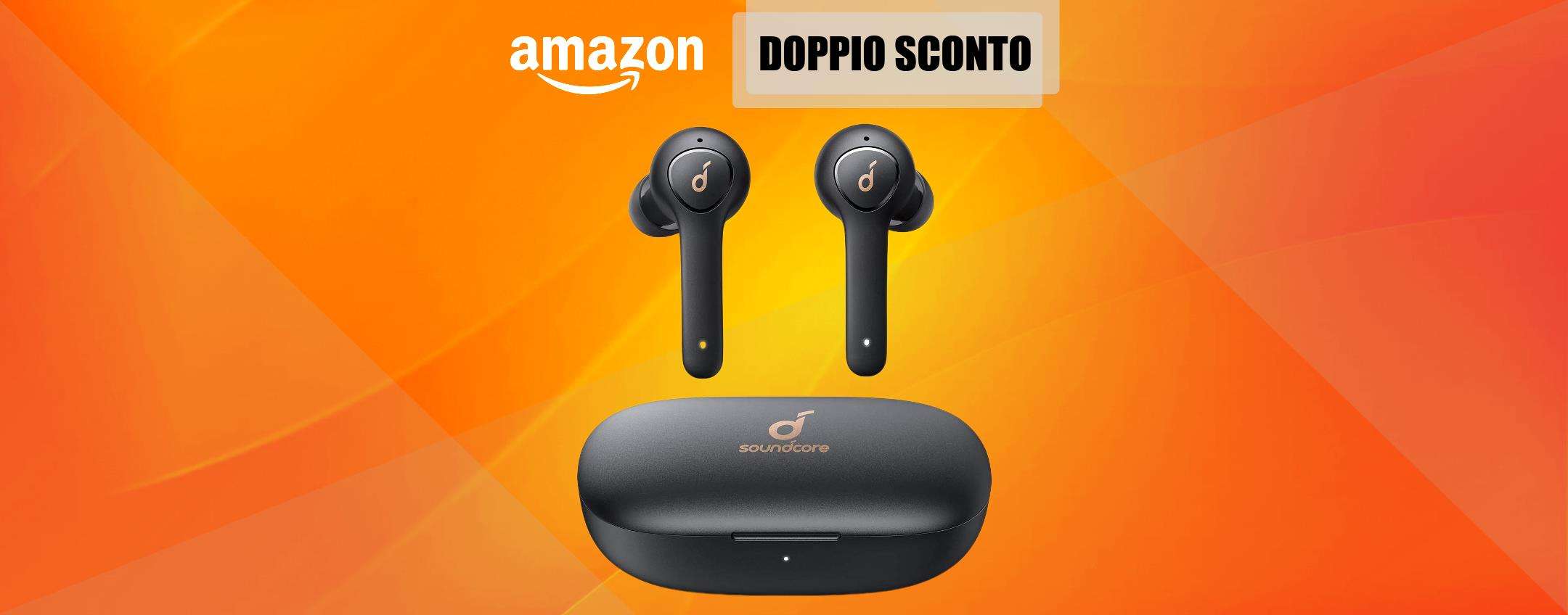 Auricolari con suono incredibile e ben 40 ORE di durata: bastano 39€