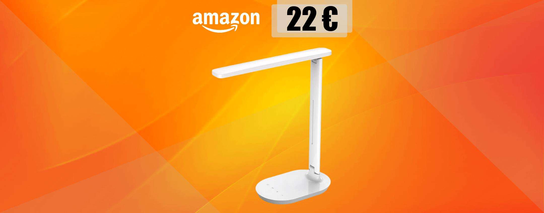 Lampada LED pieghevole con illuminazione regolabile: bastano 22€