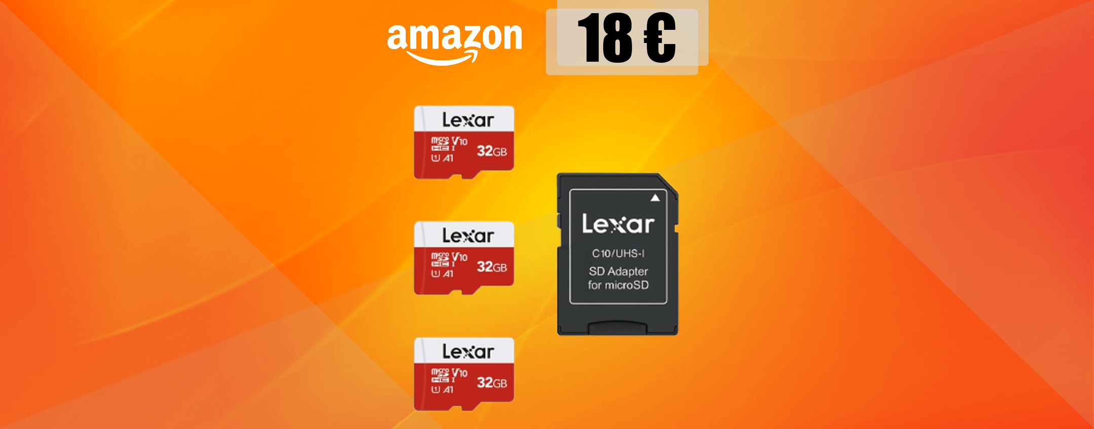 3 microSD 32GB con adattatore ad appena 18€: un autentico REGALO