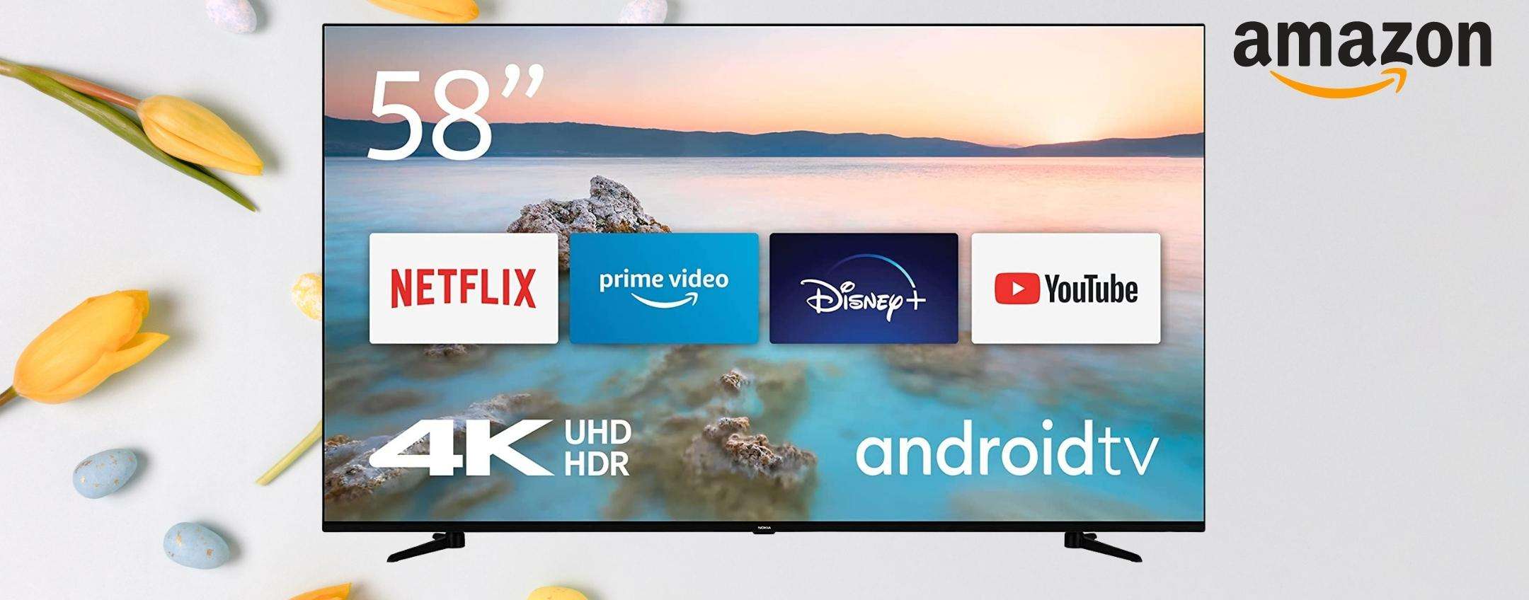 Minimo storico su questa smart TV Nokia BOMBA, 58 pollici di STUPORE