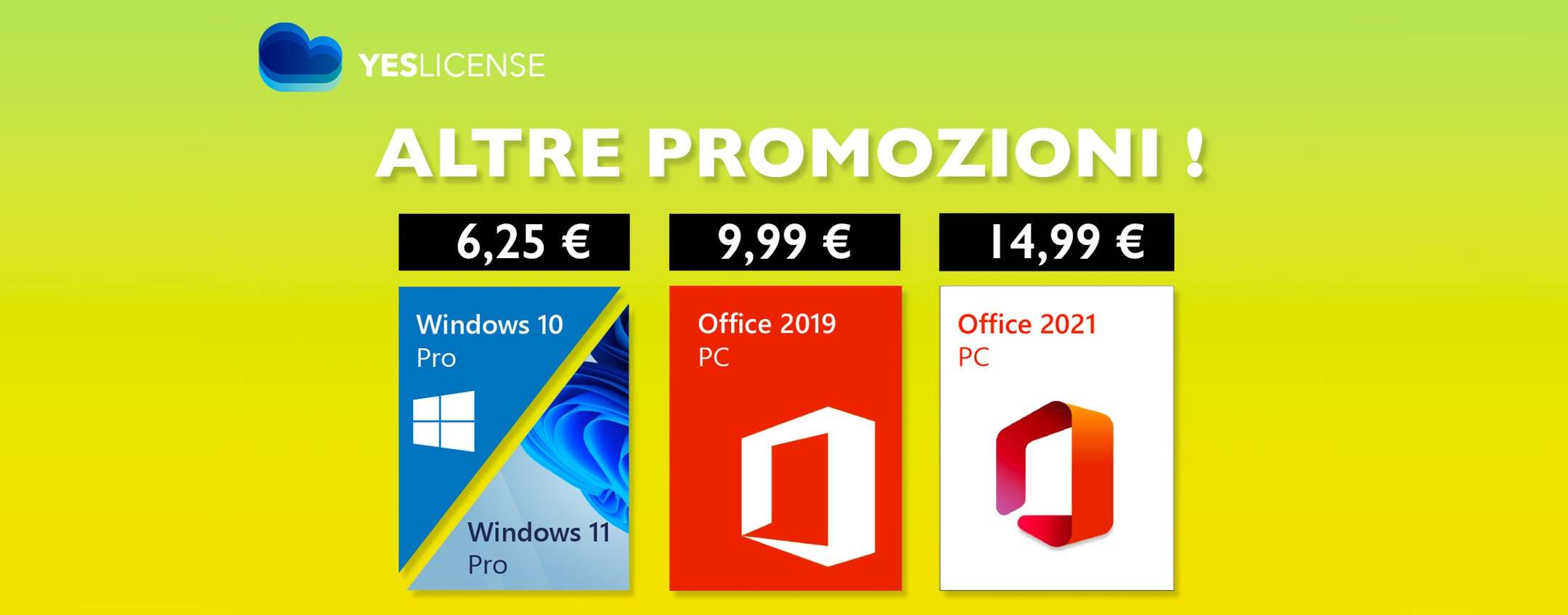 Con YesLicense, Windows da soli 5,99€ e Office da soli 9,99€