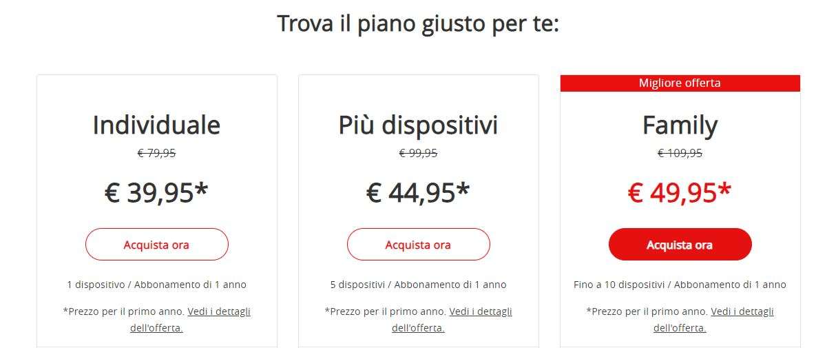 McAfee offerta