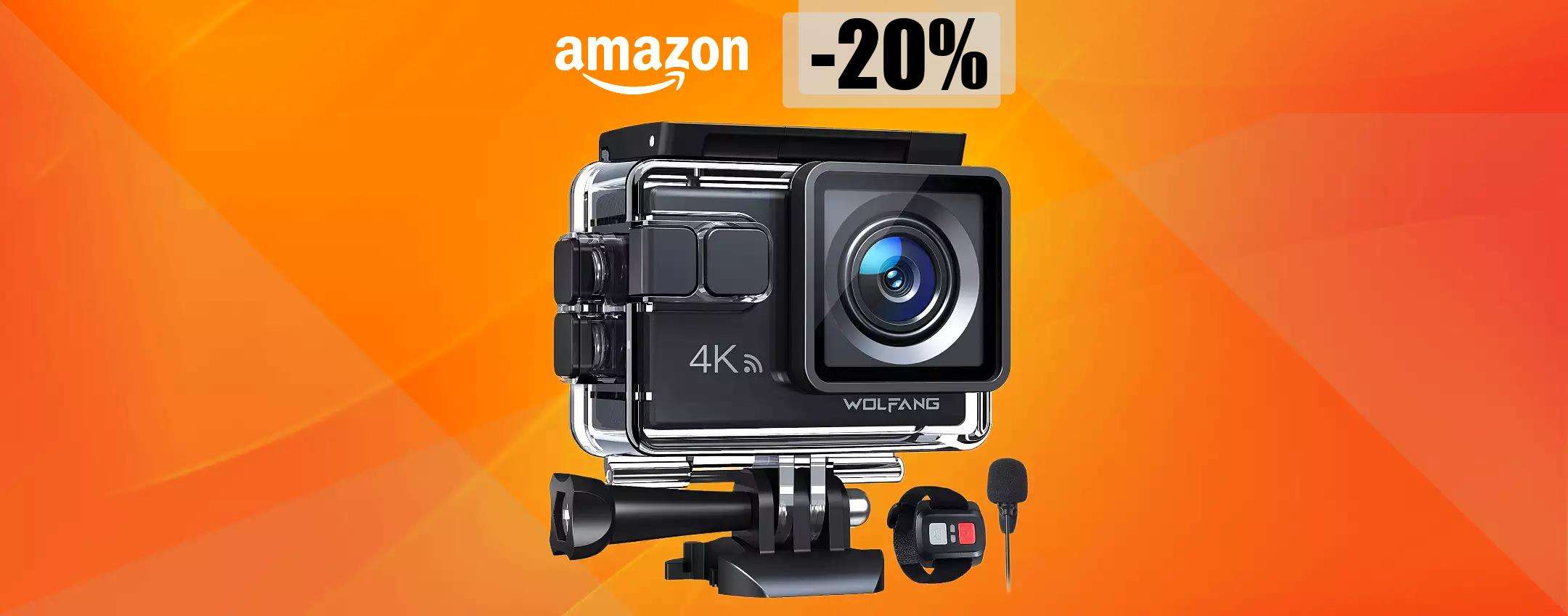 Action cam 4K: foto e video ECCEZIONALI ad un prezzo di appena 55€