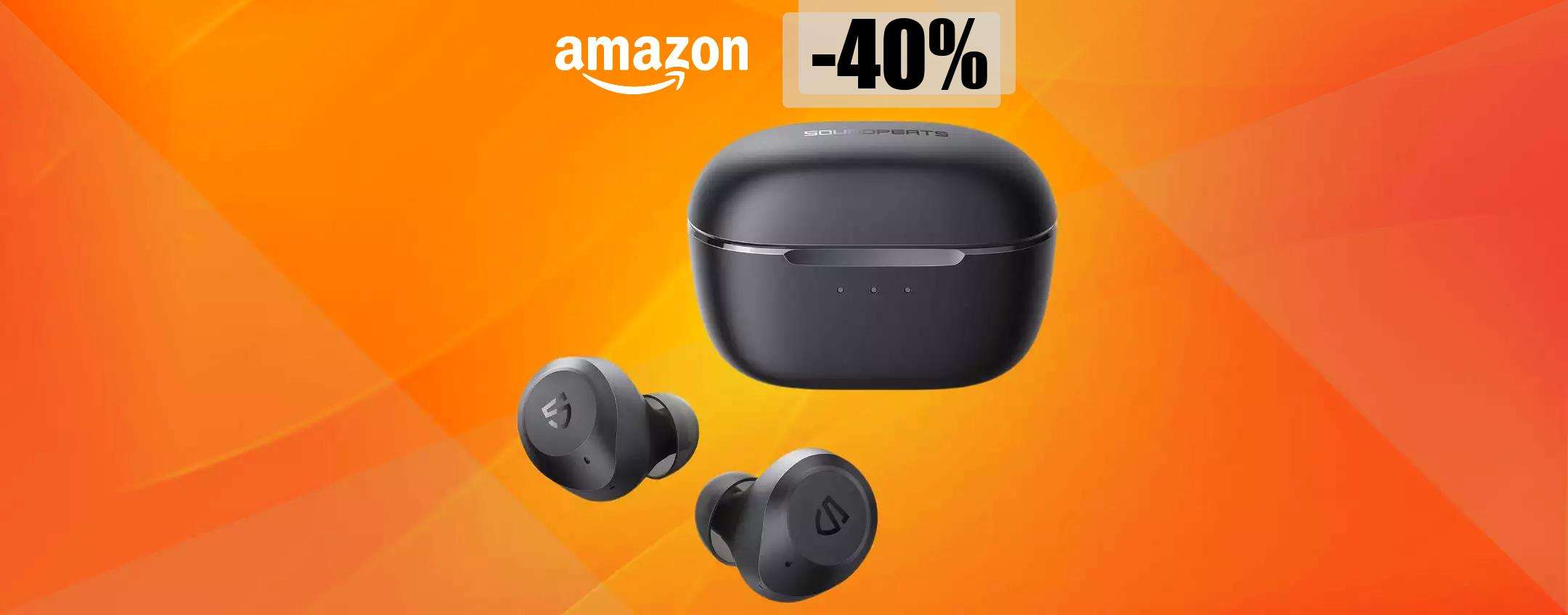 Con questi auricolari ti isoli dal mondo esterno per 30 ORE: solo 47€