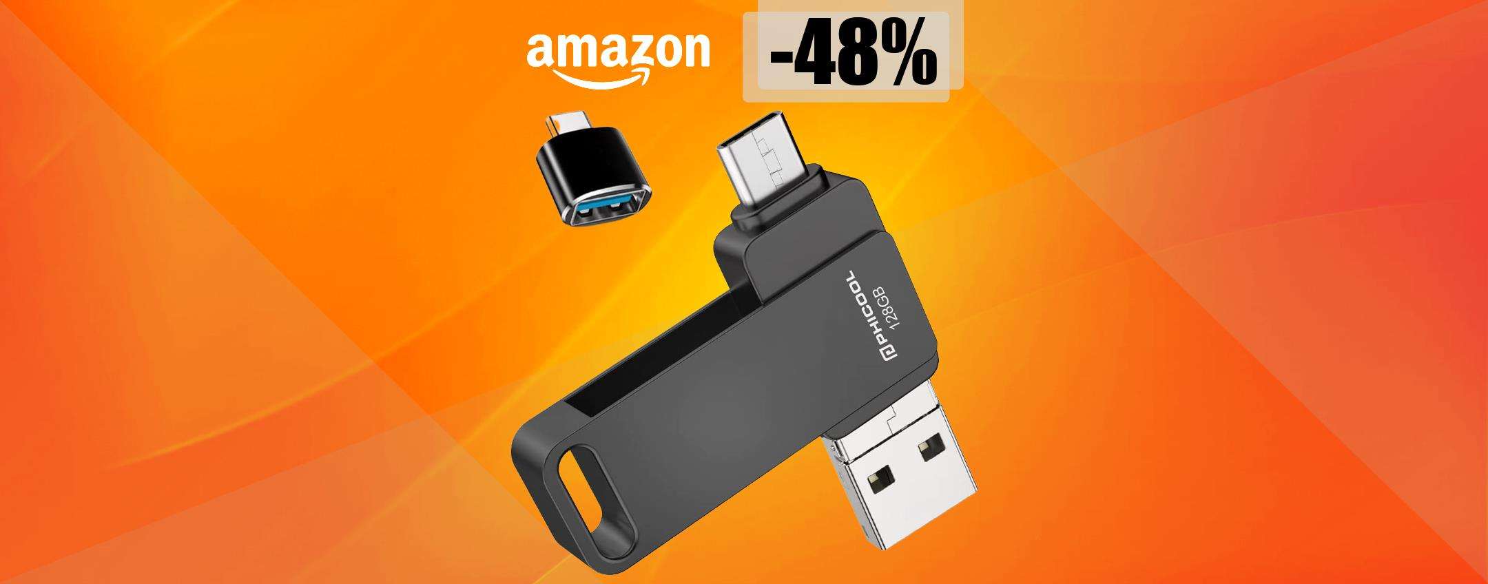 Chiavetta USB 128GB che puoi utilizzare con TUTTO: bastano 20€