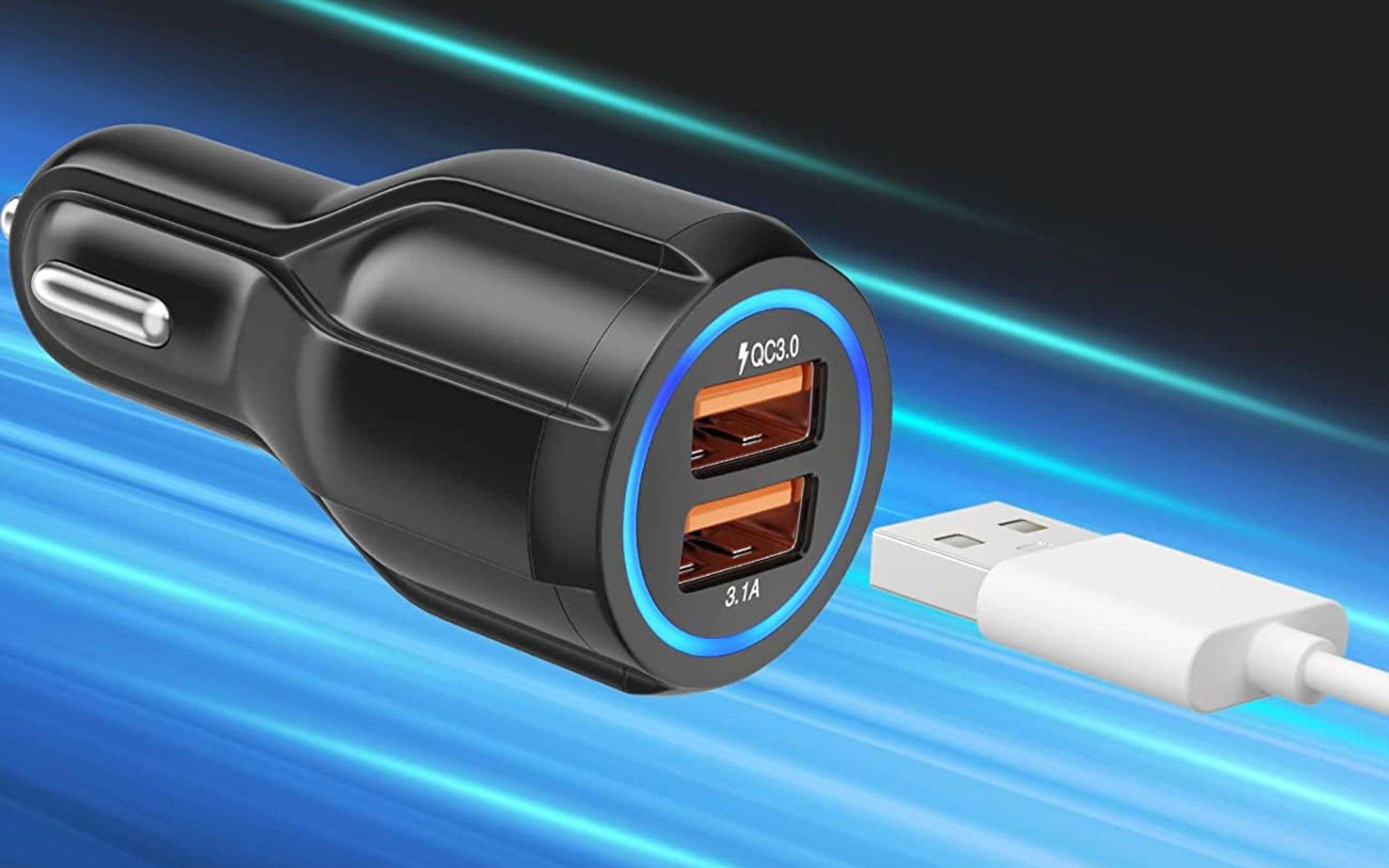 Ricarica USB rapida in auto? Bastano 3,99€ su Amazon