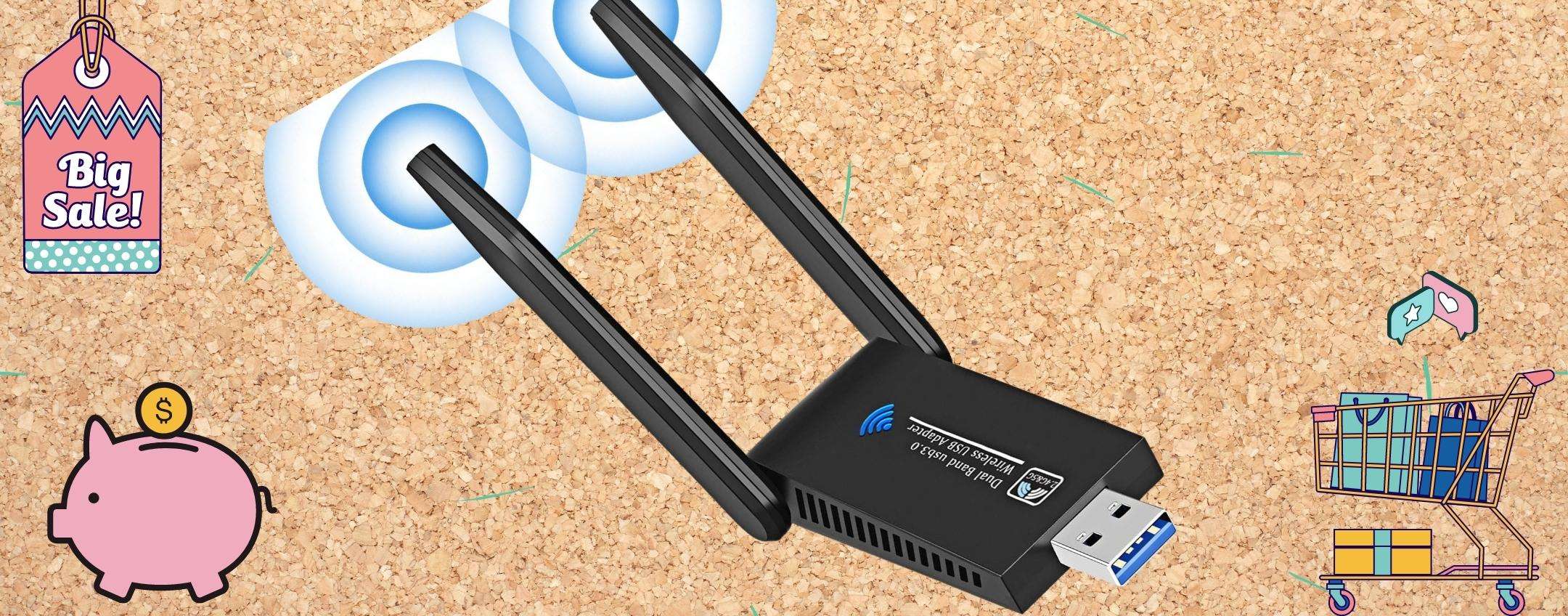 ADDIO ethernet, il tuo computer diventa WIFI con questa chiavetta