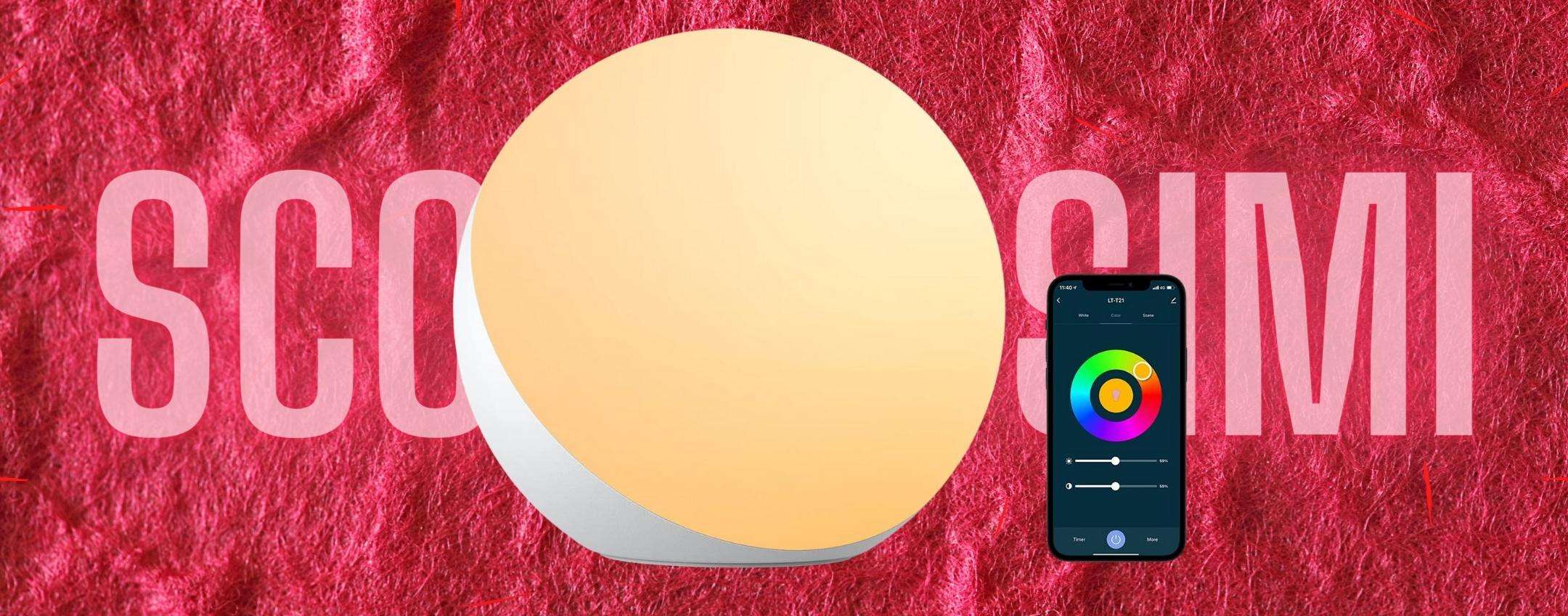 Lampada smart multicolor, una sfera di ENERGIA bella e utile (-25%)