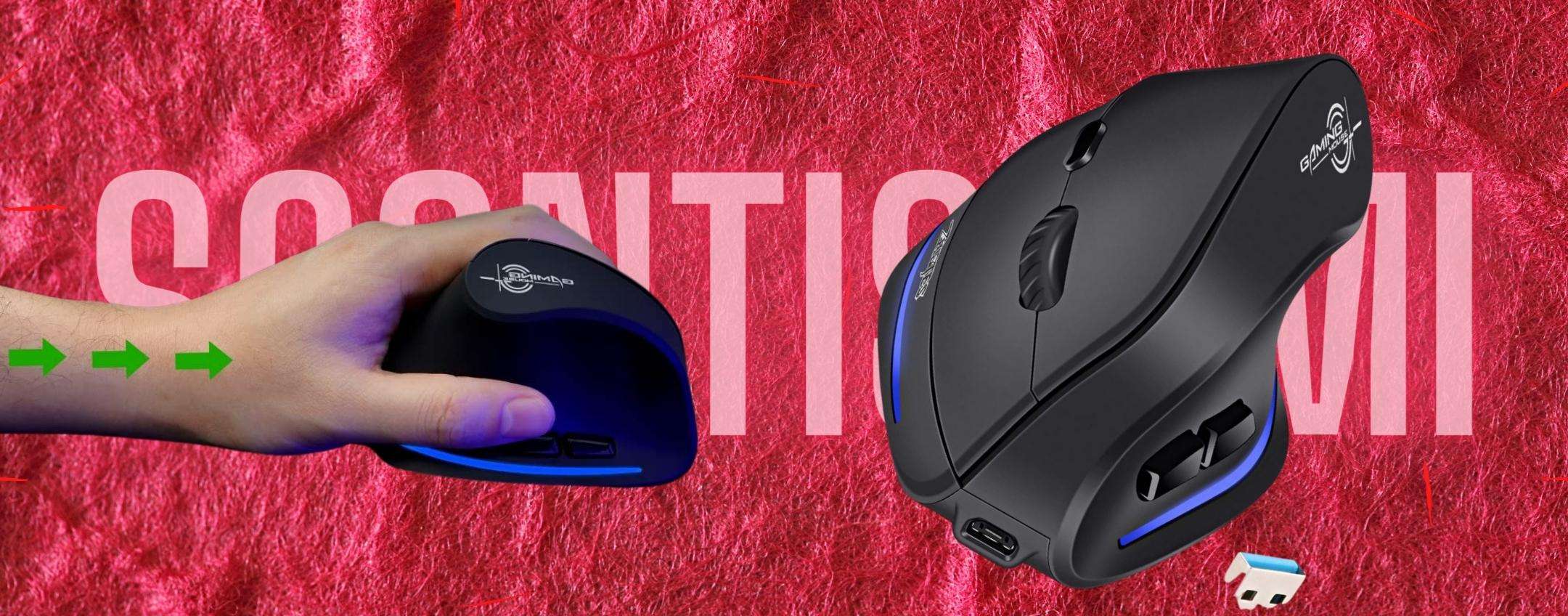 Mouse wireless e VERTICALE: con 6 pulsanti e DPI regolabili è TOP