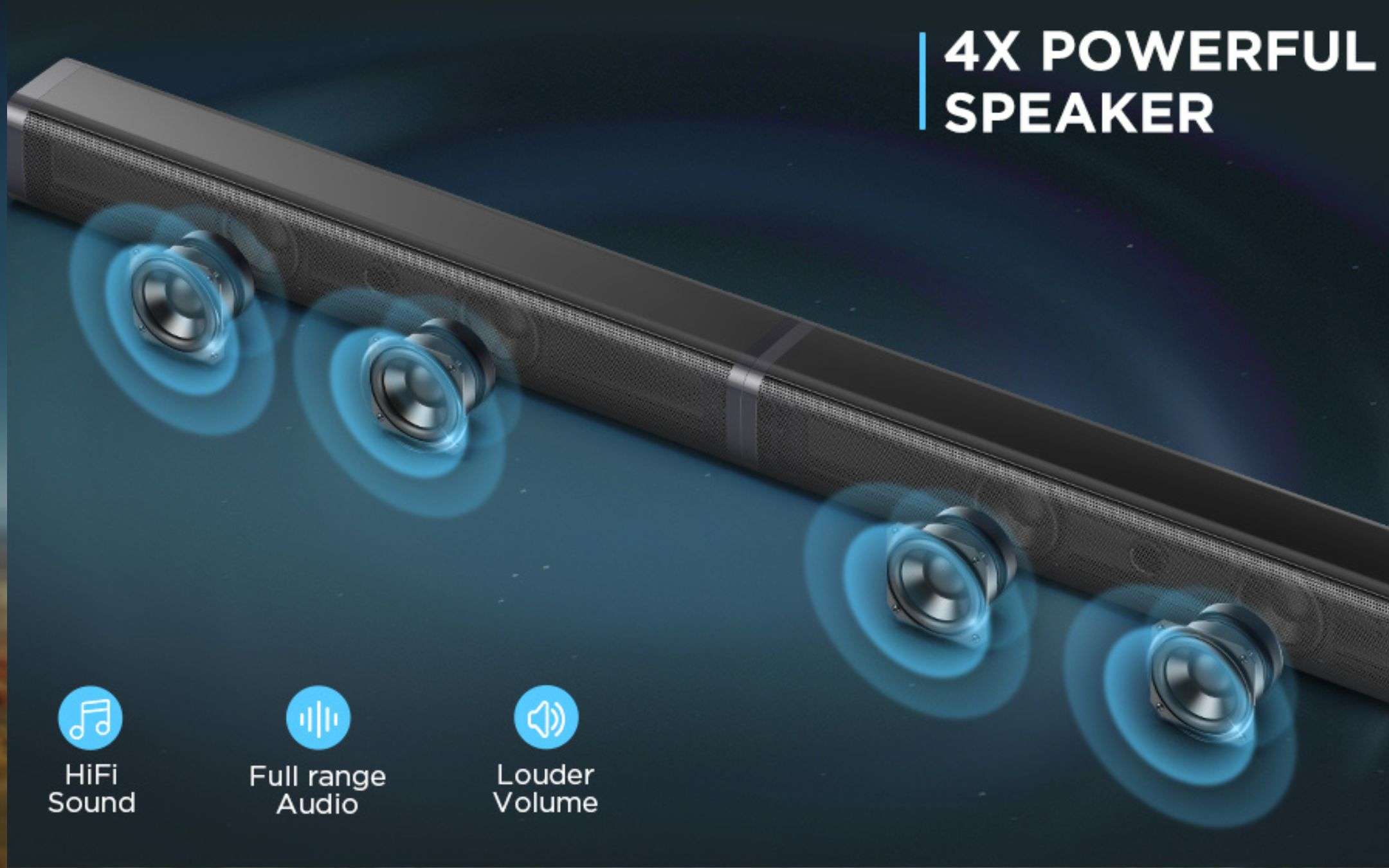 ASSURDA soundbar 100W con subwoofer esterno: effetto cinema con 79€