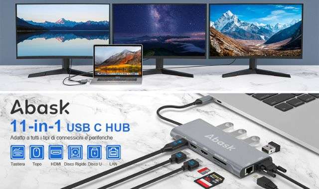 Hub USB 11 in 1 sconto