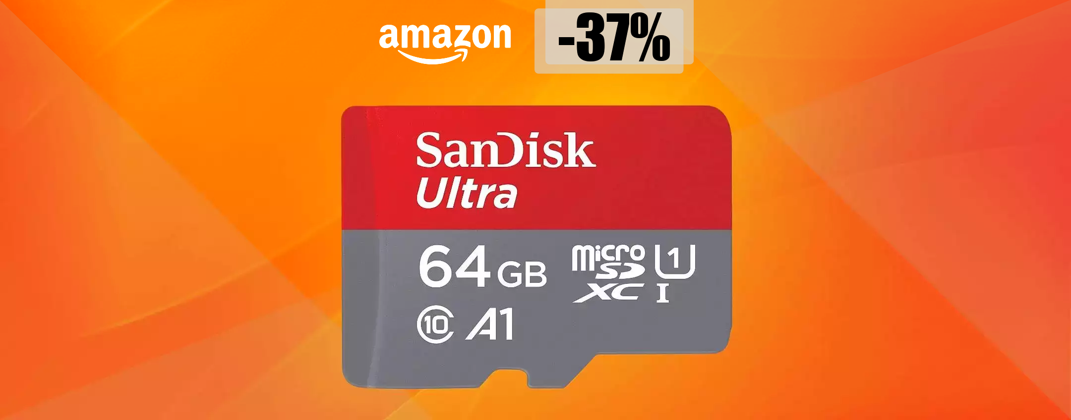 MicroSD SanDisk 64GB, è VELOCISSIMA: bastano appena 11€ per averla