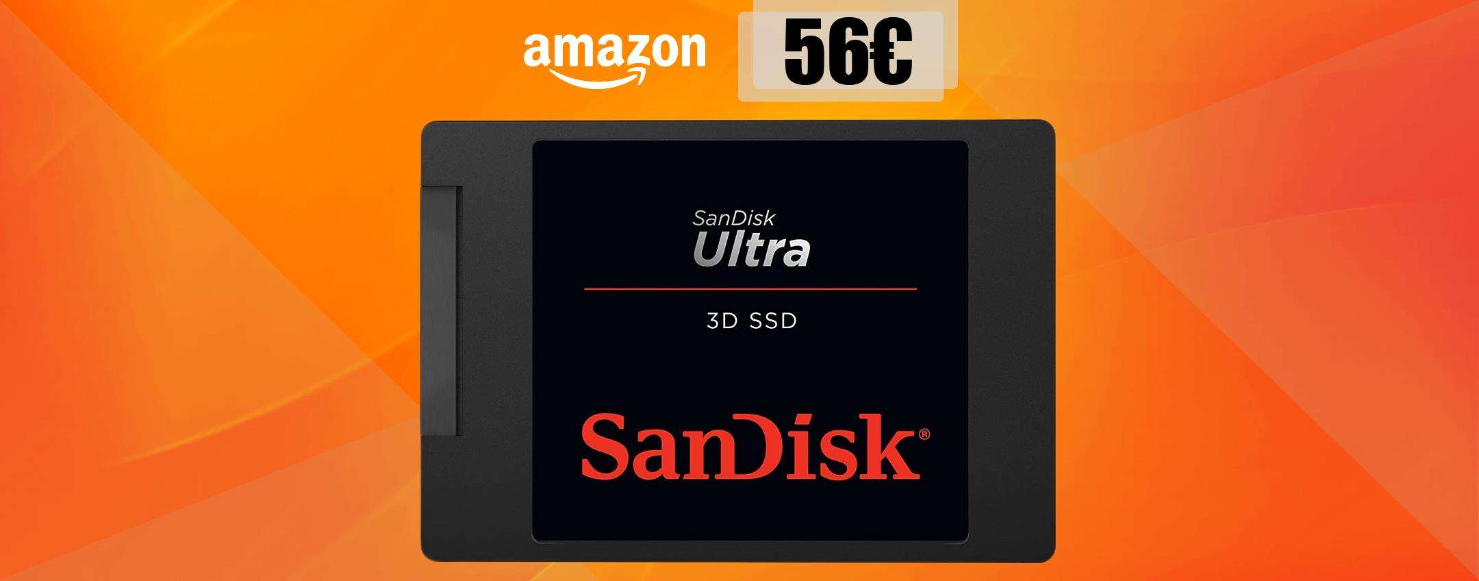 SSD SanDisk 500GB: un concentrato di spazio e velocità a soli 56€