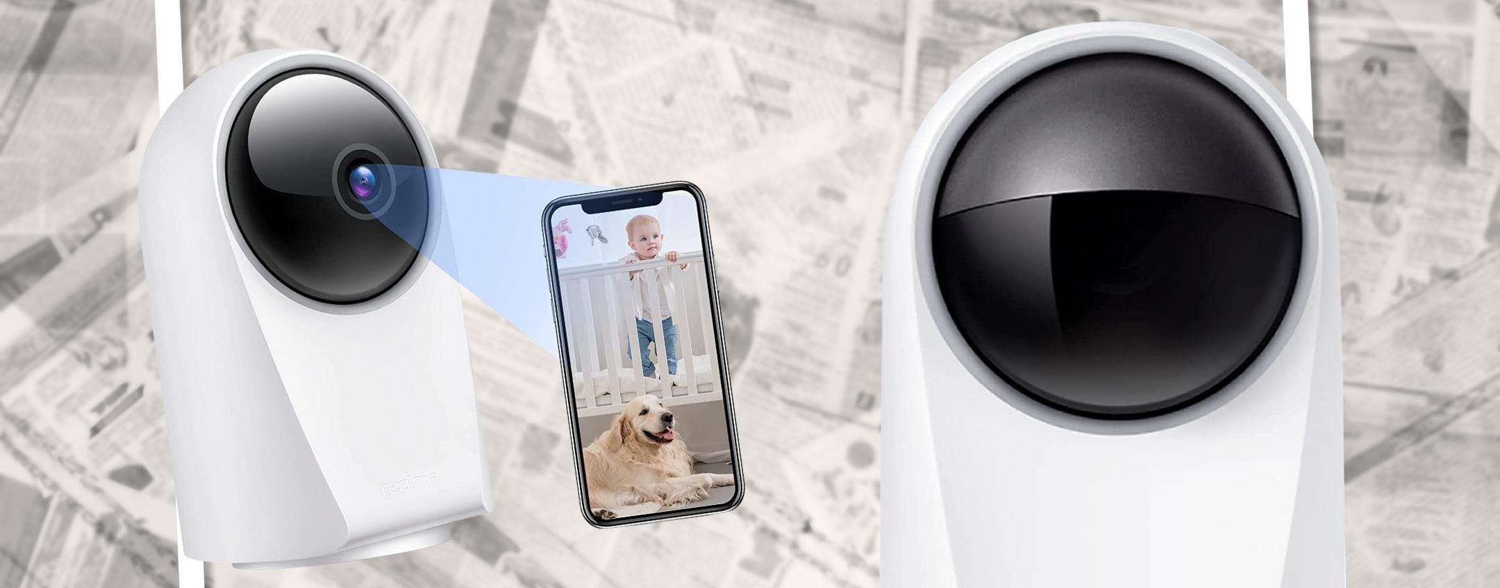 Una telecamera per tutta la casa: questa di Realme ruota di 360° (19€)