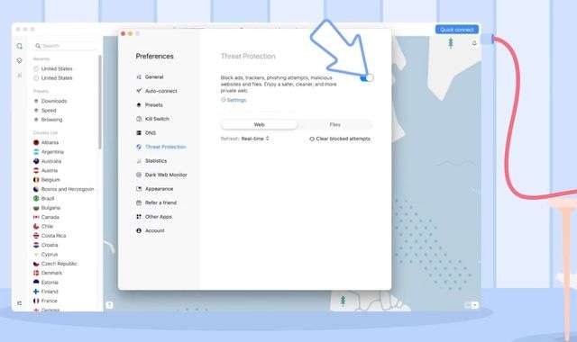 NordVPN Threat Protection come attivarla