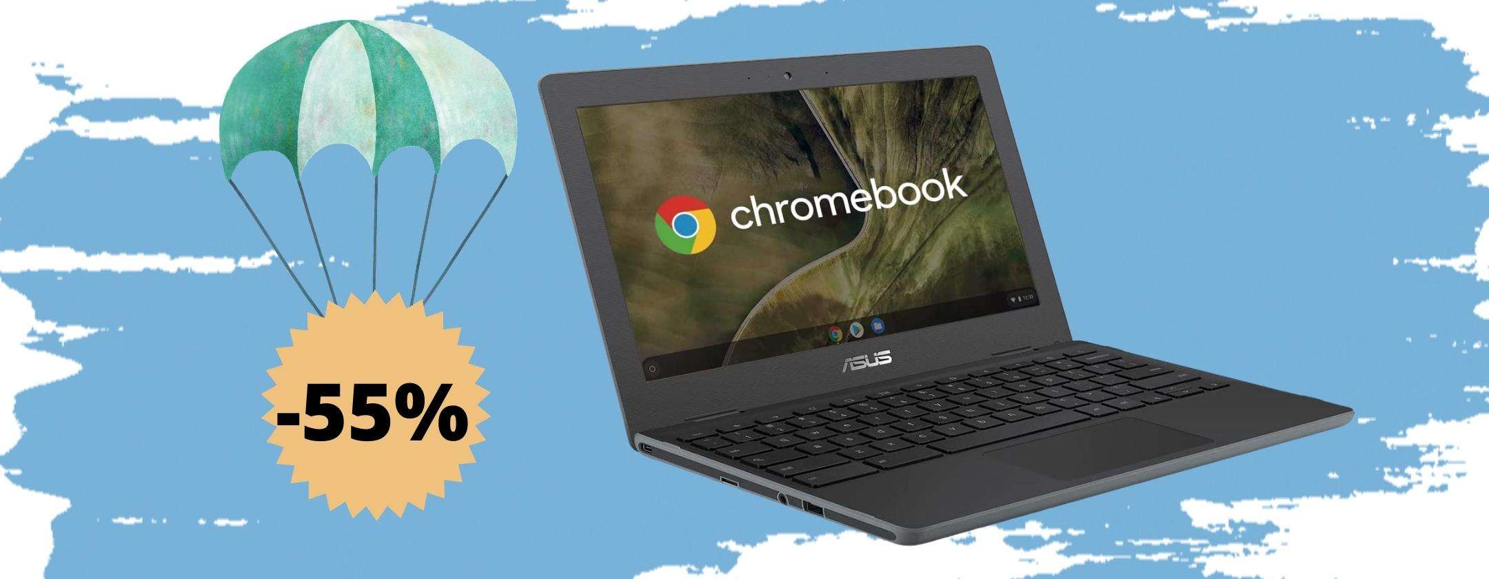 Asus Chromebook: prezzo in CADUTA LIBERA su Amazon (-55%)