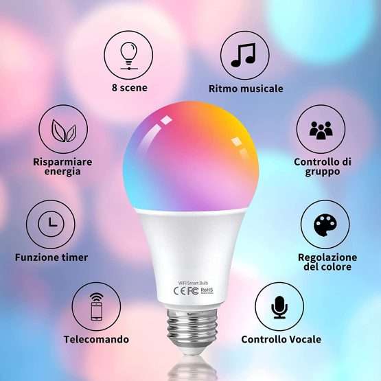 Lampadine smart Alexa e Google, cambiano colore e non solo [2pz] - Melablog