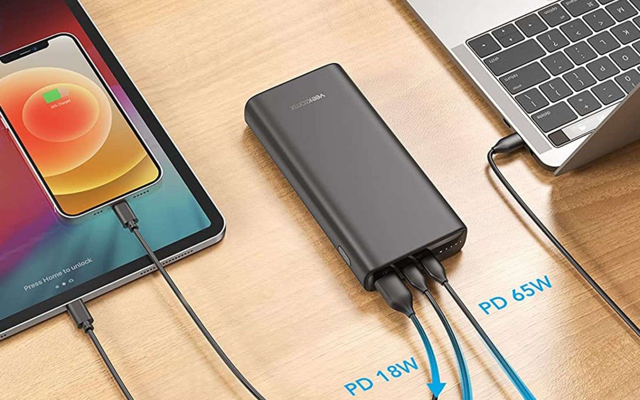 Questo powerbank da 65W è così POTENTE che ricarica il PC (39€)