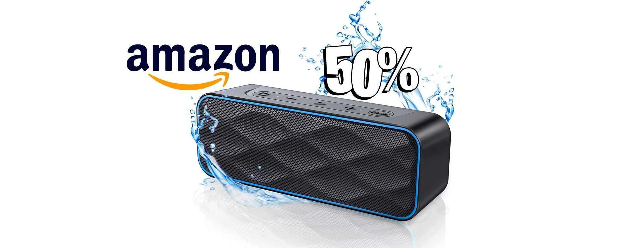 Altoparlante Bluetooth portatile al 50% in MENO su Amazon