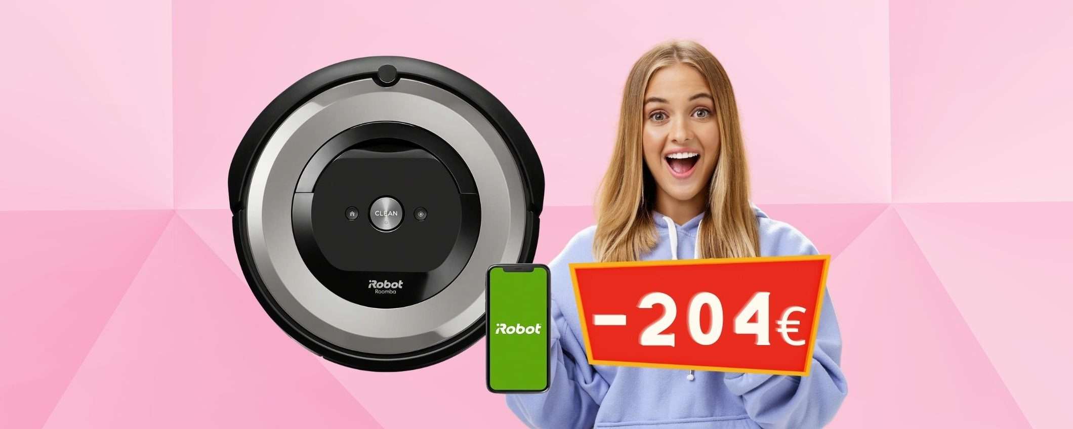 iRobot Roomba e5154: BOMBA Amazon, 204€ in MENO