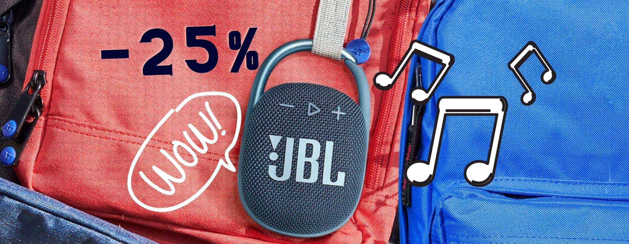 JBL CLIP 4: prezzo da FAVOLA su Amazon (-25%)