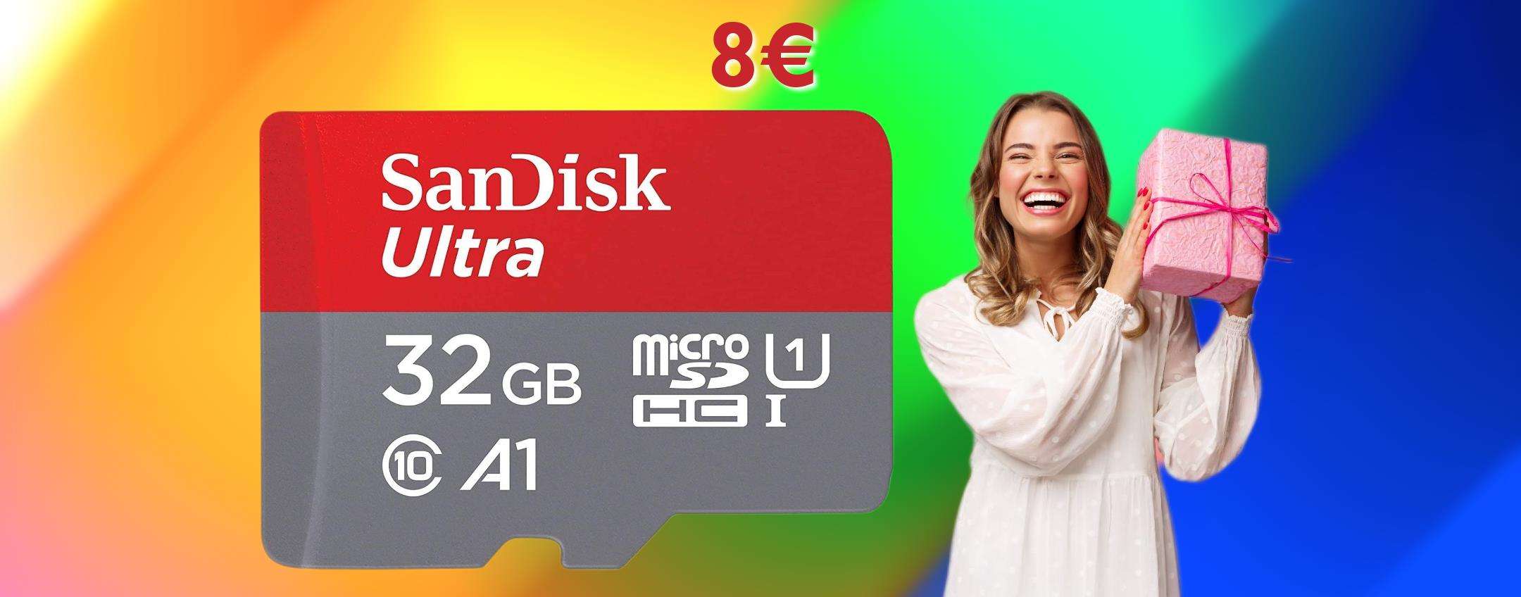 La microSD SanDisk ad appena 8€ è un REGALO che non puoi perdere