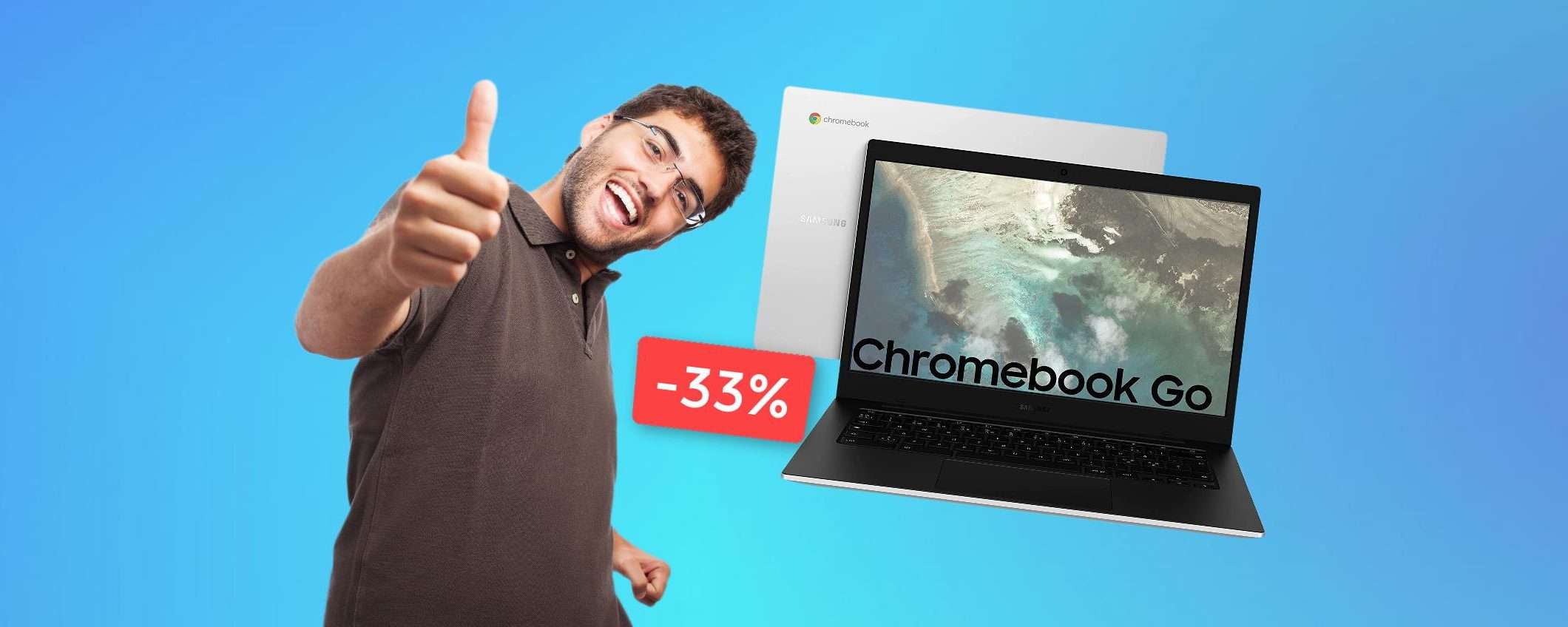 Chromebook Samsung: prezzo in CADUTA LIBERA su Amazon (-130€)