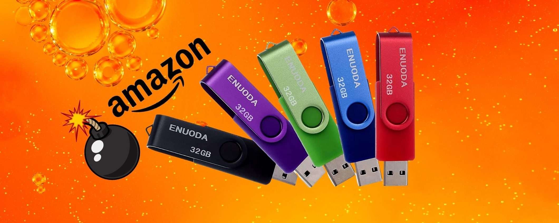 5 chiavette USB da 32GB: BOMBA Amazon da non perdere