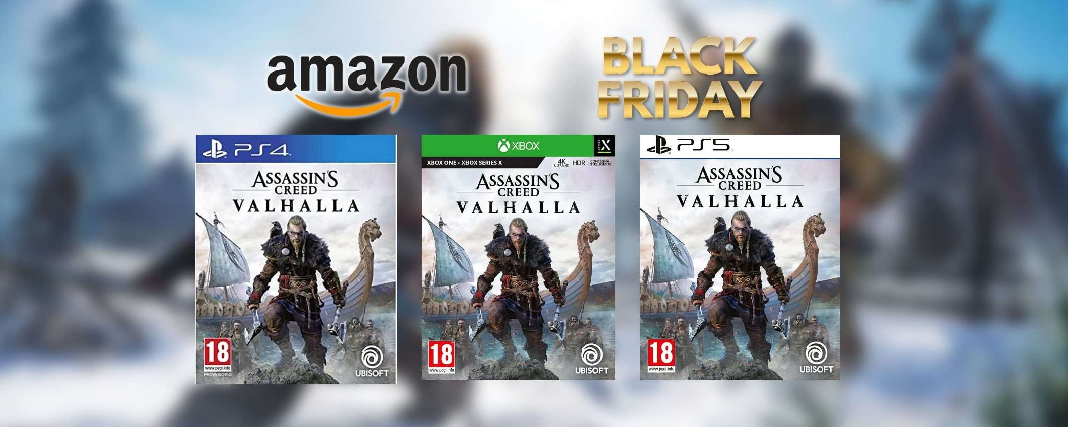 Assassin's Creed Valhalla in offerta STORICA per il Black Friday Amazon