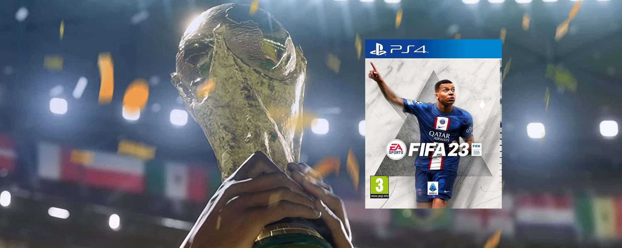 FIFA 23 per PS4: offerta Amazon da MONDIALI, risparmi 30 euro