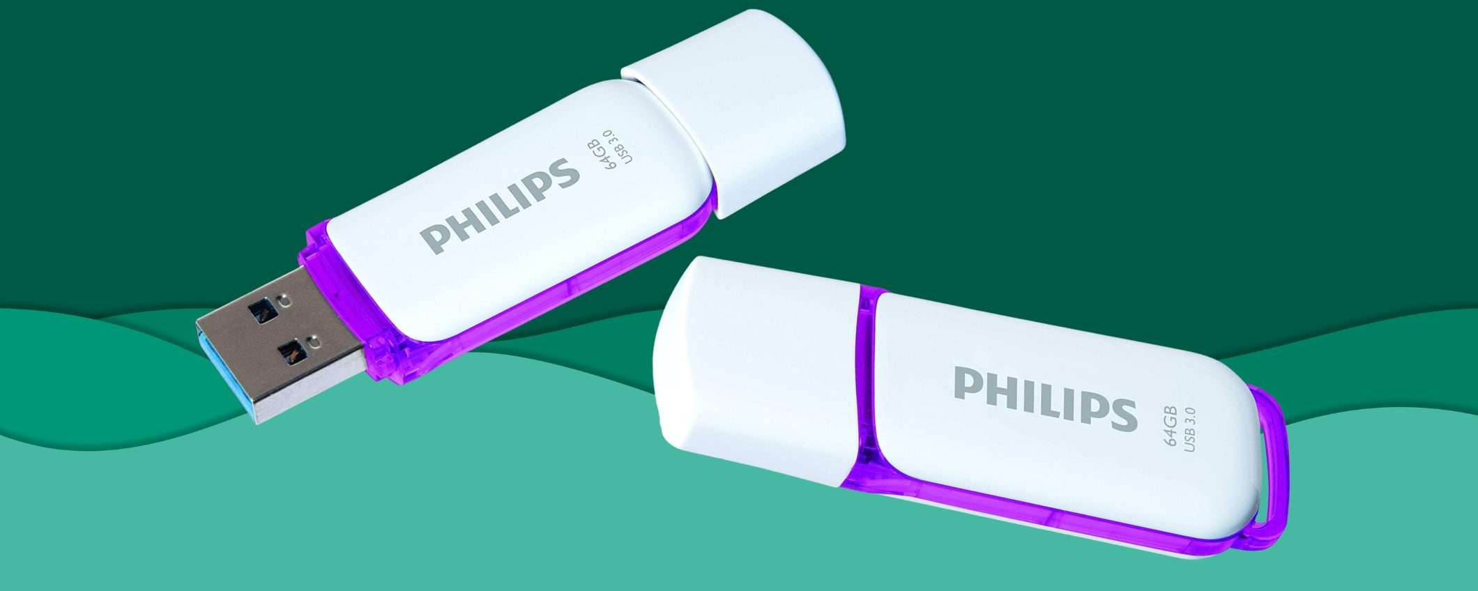 Due pendrive Philips a prezzo da URLO, 128GB da portare in giro