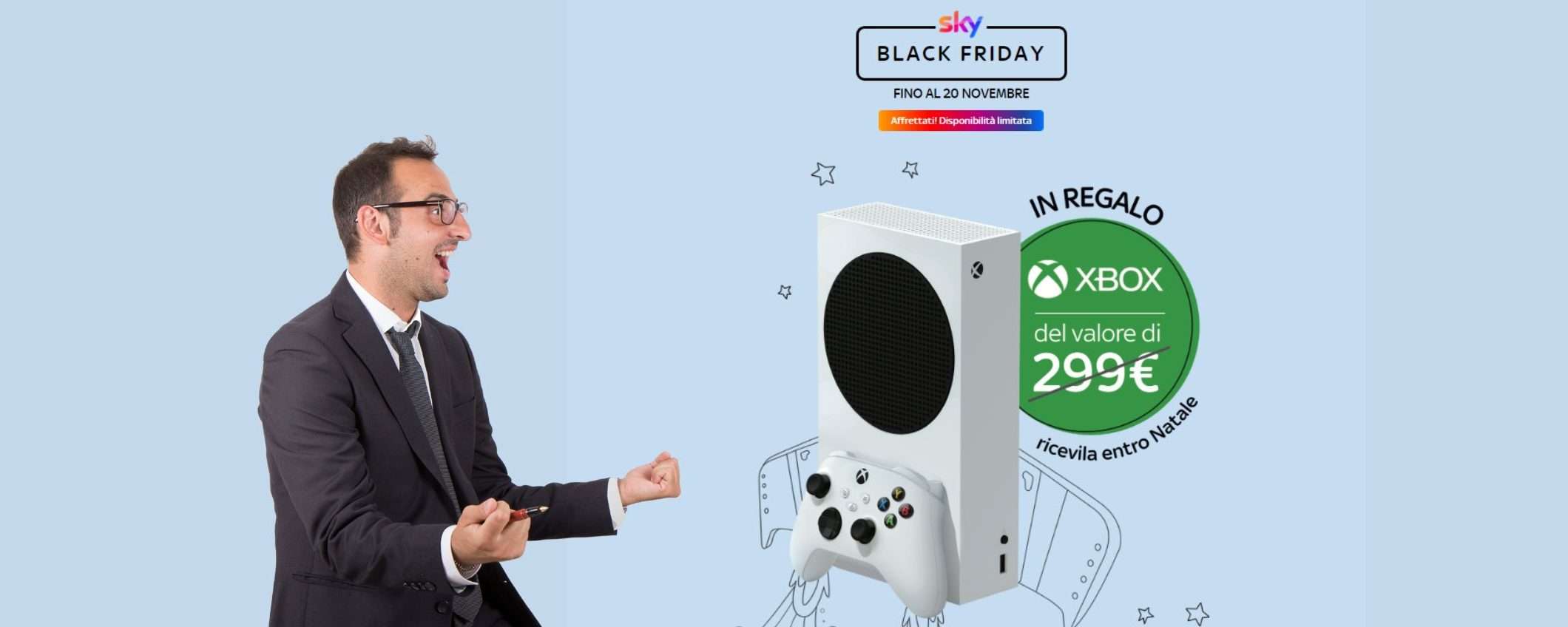 Xbox Series S GRATIS con Sky: clamorosa occasione Black Friday