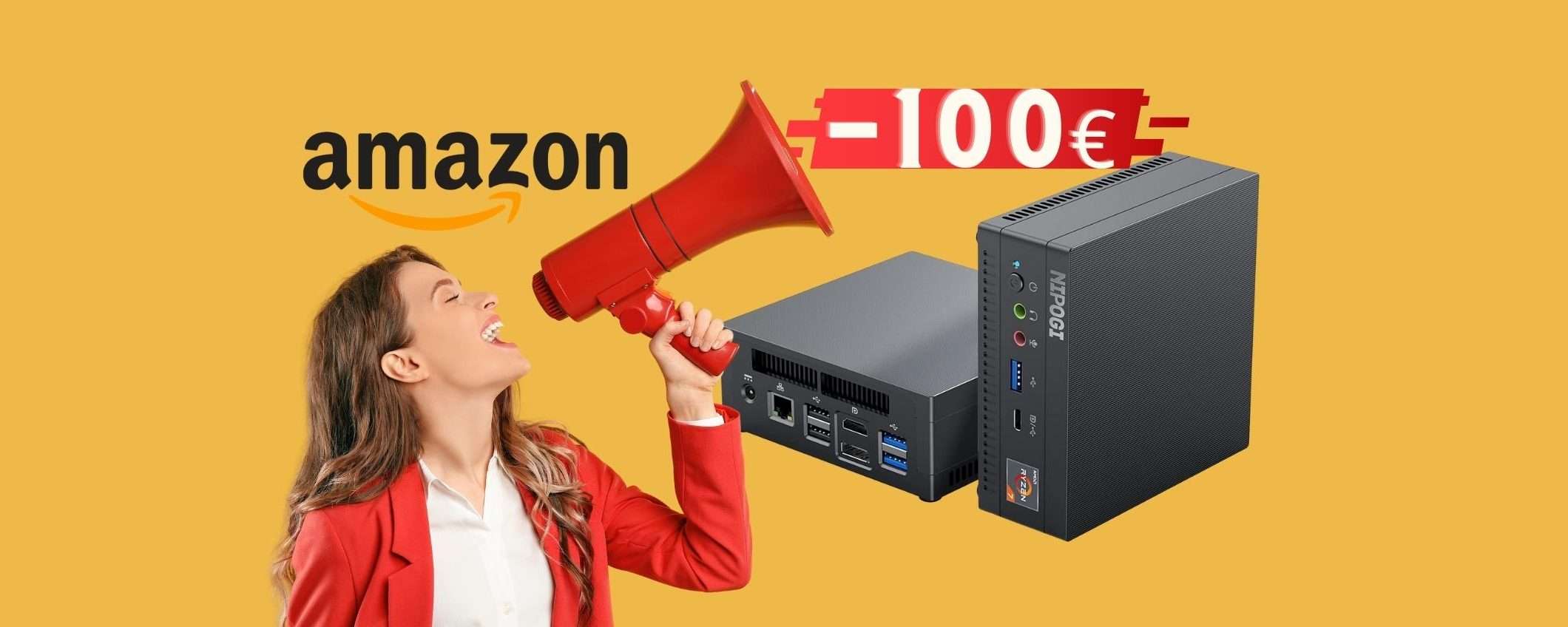 Amazon SHOCK: mini PC con Ryzen 7, SSD da 512GB e 12GB di RAM a -100€