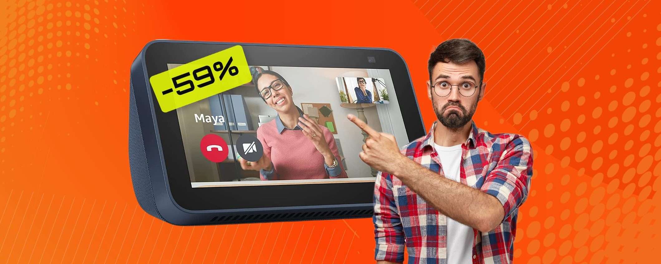 Echo Show 5: il MAXI SCONTO del 59% te lo REGALA ad appena 34€