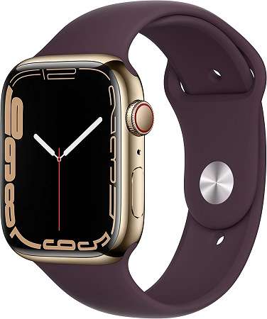 apple watch series 7 cinturino sport ciliegia scuro