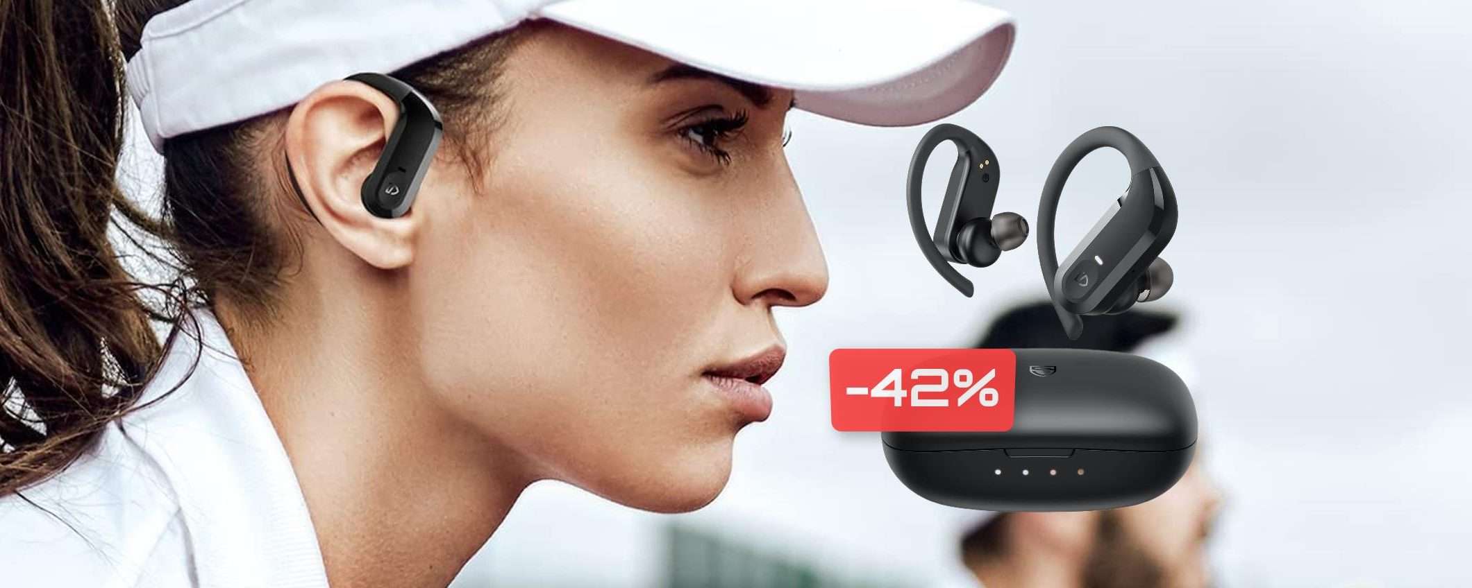 Auricolari CONSIGLIATISSIMI per gli sportivi: bastano 32€ al Black Friday