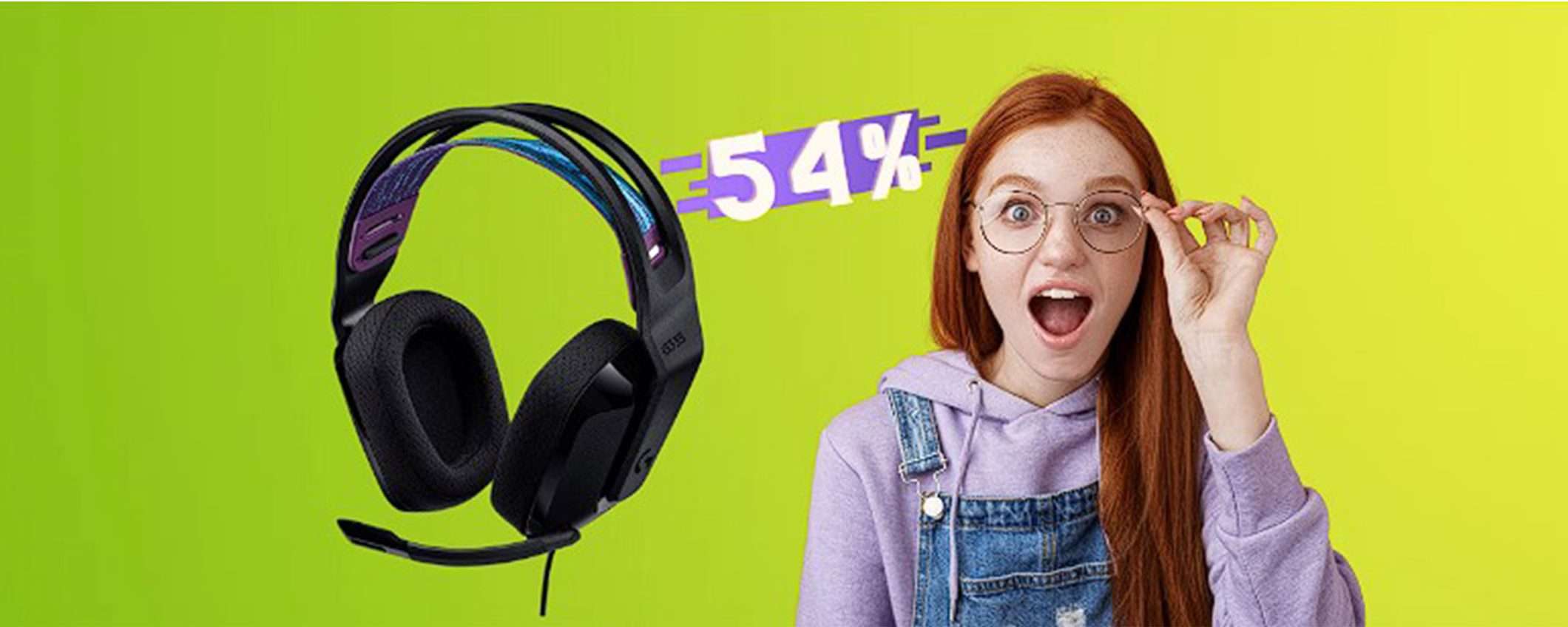 Cuffie gaming Logitech in SCONTO del 54%, OFFERTA a tempo limitato