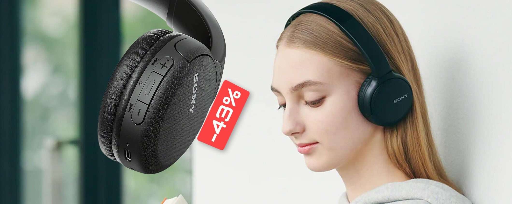 Cuffie Sony IMPERDIBILI: già tue con 28€ grazie allo SCONTO del 43%