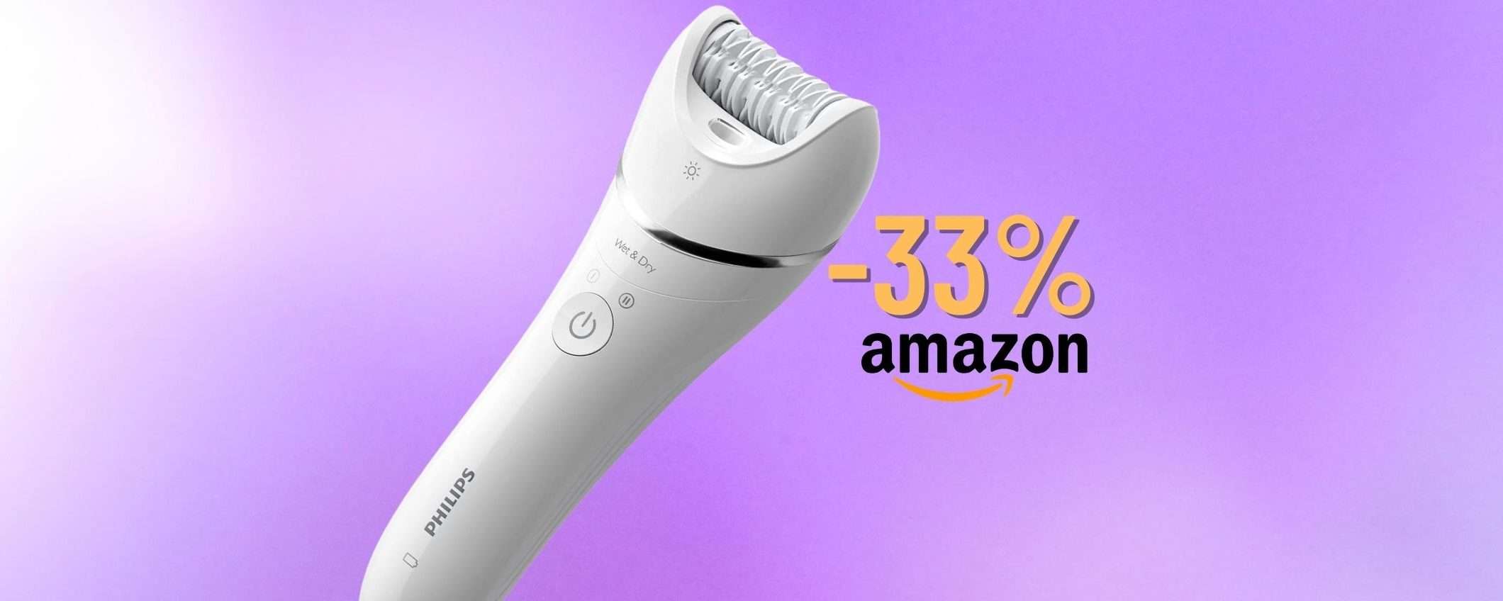 Addio peli superflui: con l'epilatore Philips che usi in doccia (55%)