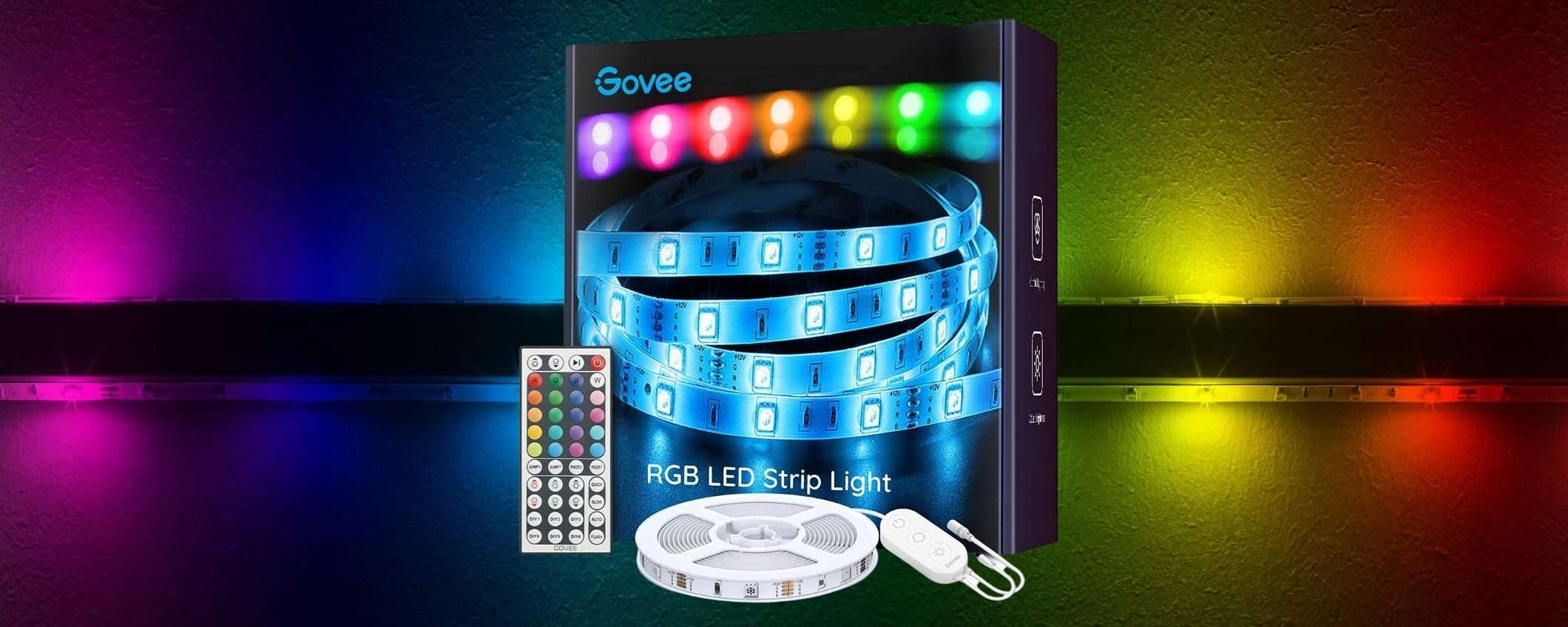 Striscia LED che meraviglia, 44 tasti e colori MOZZAFIATO