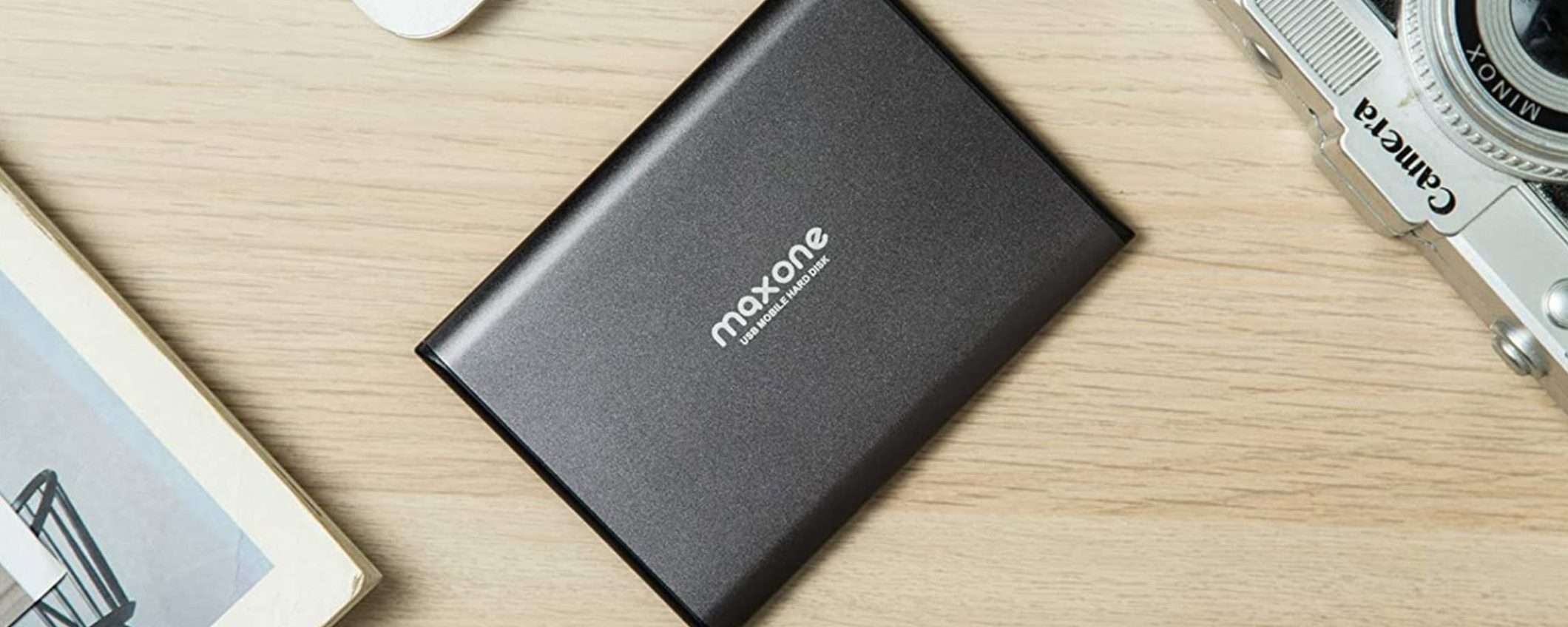 Hard disk 500GB portatile a 28€: quasi METÀ prezzo al Black Friday